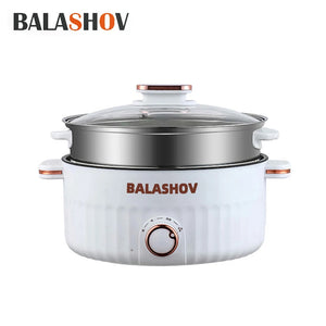 Portable Electric Multifunctional Cooker Household Double Layer Hot Pot Mini Non-stick Cookware for Kitchen and Home Appliance