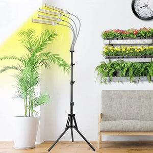 Grow Lights Timer For Indoor Plants,Full Spectrum With 60" Extendable Tripod Stand,420 LEDs 1/4-Heads Floor Plant Grow Lights