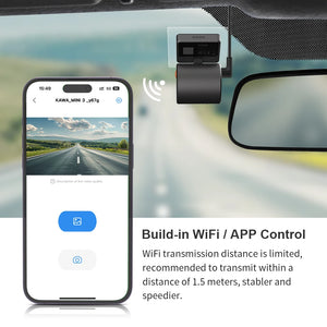 2K Dash Camera For Cars DVR KAWA Dash Cam MINI 3 Video Recorder Emergency Voice Control Night Vision WiFi APP Monitor Dashcam