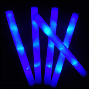 12/15/30/60Pcs LED Glow Sticks Bulk Colorful RGB Glow Foam Stick Cheer Tube Dark Light for Xmas Birthday Wedding Party Supplies