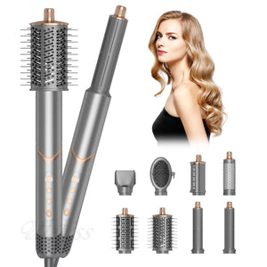 Hair Straightener Dryer and Straightening Brush Brushless Blow Dryer 8 In 1 Hair Styler Ionic Fast Hair Straightener Brush