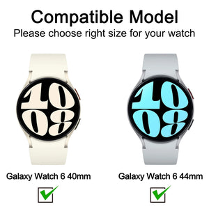 Tempered Glass Case For Samsung Galaxy Watch 6 40mm 44mm Screen