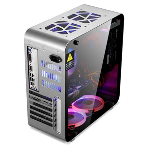 Golden field Mate4 Aluminum Alloy Toughened glass side penetration MINI computer small case ATX/MATX/ Mini-ITx - Stereotech