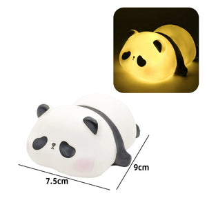 Cute Night Light Nursery Sleeping Night Lamp Panda Pig Dog Duck Rabbit Animals Lamp Vinyl Nightlights for Breastfeeding Toddler