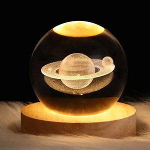 LED Crystal Ball Table Lamp USB Night Light 3D Moon Planet Galaxy Decor for Home Table Lamp Party Toys for Kids Adult Xmas Gifts