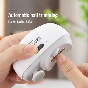 Electric Nail Clippers With Light Automatic Anicure Trimmer Adult Baby Fingernail Toe Scissors Pedicure Polishing Nails Cutter