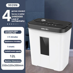 Deli Shredder Office Household Operation Is Simple Electric High-power Shredder Mini-particle Commercial Financial Shredder.