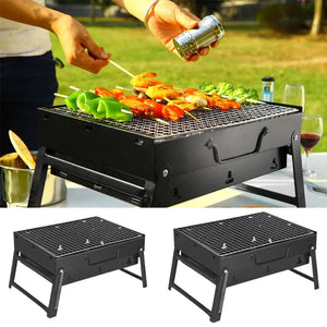 Folding Barbecue Grill Outdoor Portable High Temperature Grill Resistant Assembly Household Easy Charcoal Charcoal H8P9 - Stereotech