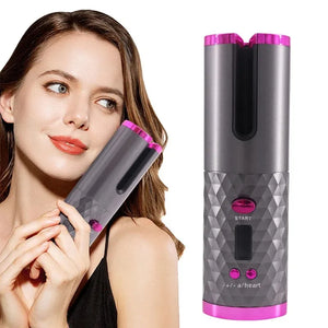 Portable Hair Curler Automatic Wireless Rotating Styling Tool Home Use Curling Brush Negative Ion Comb Straightening Iron