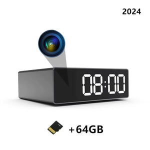 2025 New Product 1080P Infrared Night Vision Full HD Camera Alarm Clock Invisible Camera Home Security Monitoring Supports WiFi