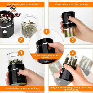 MERCURY LTQ Electric Grass Grinder High Power Tobacco Shredder Herb Grinders Stainless Steel Spice Crusher Smoking Accessories