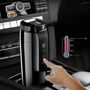 350ml 12V Smart Touch Car Heating Cup Electric Temperature Adjustable Thermos Insulation Water Kettle Mug Car Accessories