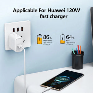 10A 120W USB Type C Cable Super Fast Charge Cable USB C Wire For Huawei Mate 40 Xiaomi Samsung Honor 50 Phone Charger USB Cable