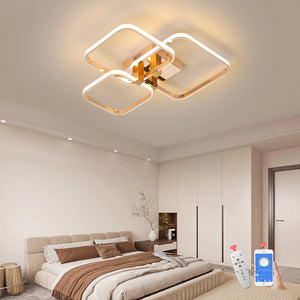 Modern led chandeliers dimmable ceiling chandeleir for living room bedroom Gold chrome 3-6 heads led ceiling lights W/remote