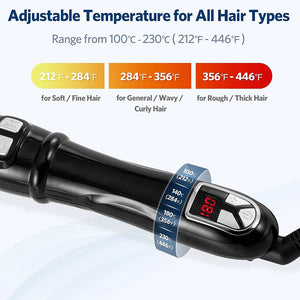 1.1/1.25inch Rotating Curling Iron Curling Wand Automatic Hair Curler 30s Instant Heat Auto Hair Waver Hair Styling Irons