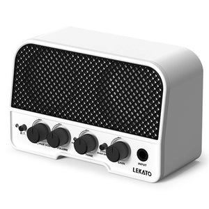 LEKATO 5Watt Acoustic Guitar Amplifierr Mini Portable Acoustic Guitar Amplifier Speaker Normal/Bright Dual Channels