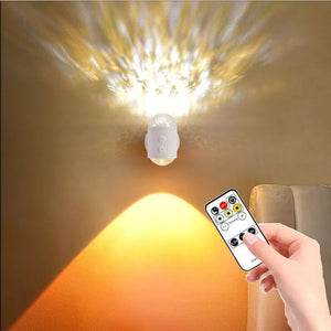 RGB Projection Night Light Wave Projector Light Gradual Water Lamp with Remote Control for Home Room Party Holiday  Decor Light