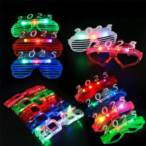 1pcs 2025 Glasses for Adults Kids LED Light Up Glow Neon Shutter Shades at Rave Party