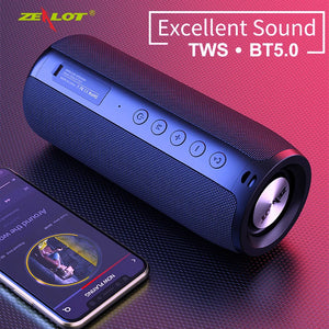 ZEALOT S51 Bluetooth Speaker Wireless Soundbar TWS Portable Heavy Bass Stereo Support AUX Micro SD Card USB Disk Play Microphone