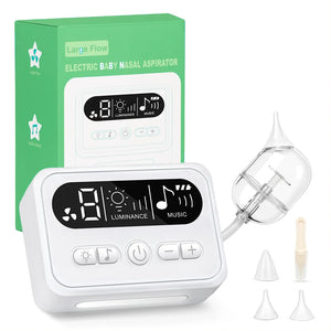 Baby Nasal Aspirator Electric Nose Cleaner with Built-In Music & Night Light Rechargeable Nose Booger Sucker for Infants Babies