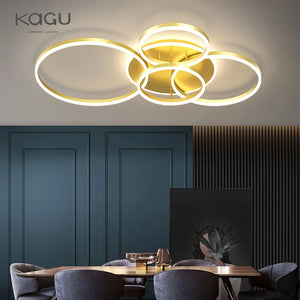 White Gold Modern LED Chandelier Lighting For Living Study Room Lights Indoor Lamps Parlor Foyer Lustres Chandeliers Luminaire