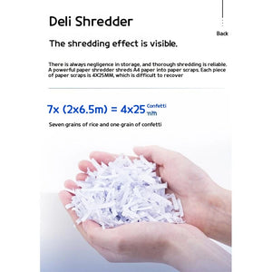 Deli Shredder Office Household Operation Is Simple Electric High-power Shredder Mini-particle Commercial Financial Shredder.