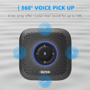 BOYA Blobby Pro Bluetooth Speakerphone with 4 Mics Noise Reduction USB Conference Microphone for Meeting Online Classe Streaming