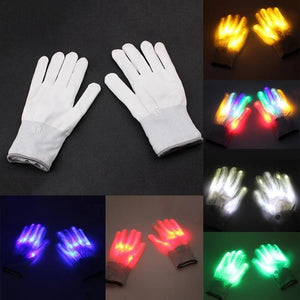 Party LED children's gloves neon lights Halloween lights props luminous skeleton gloves stage costumes Christmas supplies