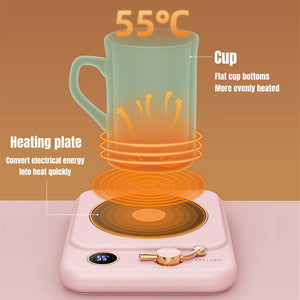 Coffee Cup Wamer Electric Mug Heater Constant Temperature 3 Gear Settings Keep Milk Tea Warm Heating Pad Coaster for Home Office