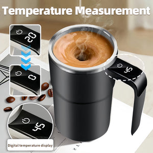 Automatic Stirring Cup Rechargeable Portable Coffee Electric Stirring Stainless Steel Mixer Rotating Magnetic Self Stirring Mugs