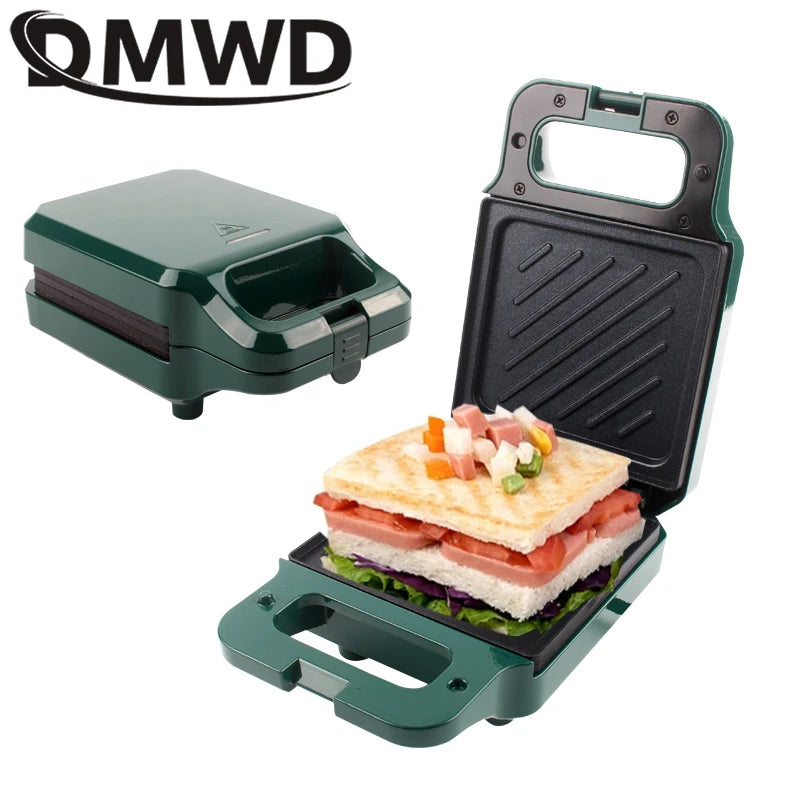 DMWD Bread Sandwich Maker Mini Light Food Waffle Muffin Breakfast Machine Egg Omelette Pan Pressure Toaster Grill Panini Oven Stereotech