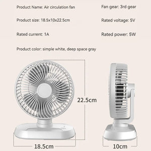 Xiaomi Mijia Fan Recirculating Fan Large Wind Power Can Swing Head Desktop Electric Fan USB/Rechargeable Portable Hanging Fan - Stereotech