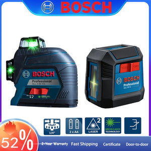 Bosch GLL50G/Gll3-60Xg 3D 3-Planes 12 Line Green Beam Gradienter Professional Laser Level Rangefinders Waterproof Dustproof