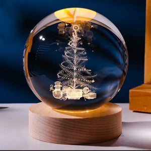 LED Crystal Ball Table Lamp USB Night Light 3D Moon Planet Galaxy Decor for Home Table Lamp Party Toys for Kids Adult Xmas Gifts