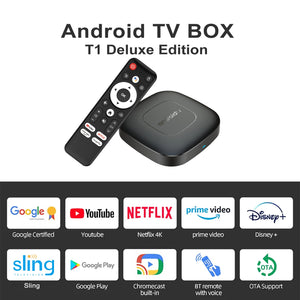 Android13 TV Box T11 Smart Home TV Allwinner H313 4K 8K 2.4G&5G Dual Wifi 8GB 128GB Media Player BT5.2 Google Voice Set Top Box