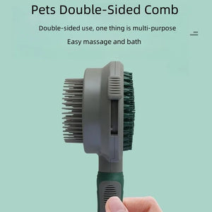 Pet Automatic Hair Removal Dog Cat Comb Double-sided Bath Brush Hair Massage Beauty Products Self-cleaning Needle Comb