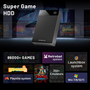 12T Gaming HDD with Hyperspin Launchbox Retrobat Playnite Super Console with 86000+ Retro Vidoe Game For PS3/PS2/PSP/WII/WIIU/DC