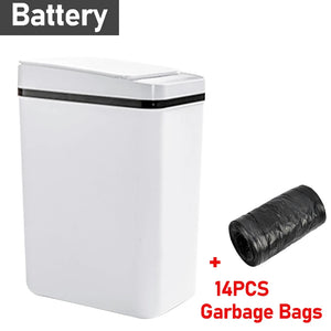 12L Smart Trash Can Automatic Touchless Garbage Can Kitchen Bedroom Trash Bin Toilet Smart Garbage Bucket Space-Saving Waterproo