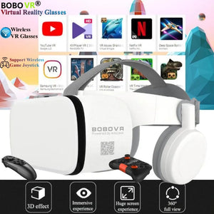 BOBOVR Z6 Wireless Virtual Reality Glasses Google Cardboard Box Stereo Mic VR Headset 3D IMAX for 4.7-6.5" Phone,Support Gamepad