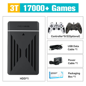 3TB Gaming Emulation Hard Drive With 17000 Retro/PC Games Launchbox Retrobat Playnite Gaming HDD For PS4/PS3/Switch/WIIU/N64/PS1