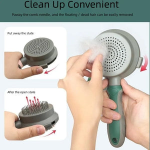 Pet Automatic Hair Removal Dog Cat Comb Double-sided Bath Brush Hair Massage Beauty Products Self-cleaning Needle Comb