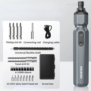 Xiaomi OULAIDE Electric Screwdriver Set Lithium Battery Rechargeable Household Maintenance Repair LED Electric Screw Driver Tool