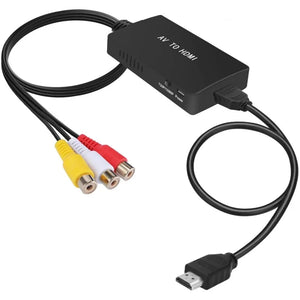 HDMI To RCA AV/CVBS Adapter HD Video Converter Box RCA AV/CVSB L/R To HDMI Video 1080P Mini HDMI To AV Support DVD/VCR/TV/PS3