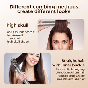 Hair Straightener Dryer and Straightening Brush Brushless Blow Dryer 8 In 1 Hair Styler Ionic Fast Hair Straightener Brush