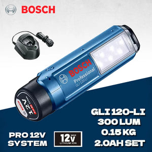 BOSCH GLI120-Li Cordless Jobsite Light Bare Tool Handheld Lights For Woodworking Home DIY Indoor and Outdoor GLI 120-LI