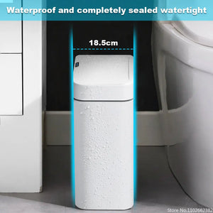 15/18L Smart Sensor Trash Can Garbage Bucket Waterproof Narrow Seam Automatic Trash Bin Wastebasket for Kitchen Toilet Bedroom