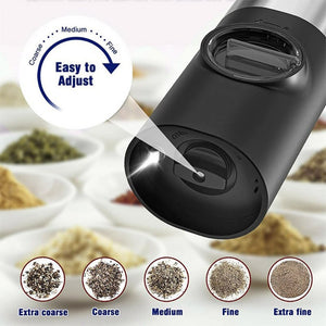 Electric Salt Grinder 2 Bottles Set - Stereotech