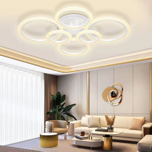 Modern LED Ceiling Lights Circular chandelier Luminaire Lamp Remote control Dimmable Hanging Lamp Home Decoration Daily Lighting