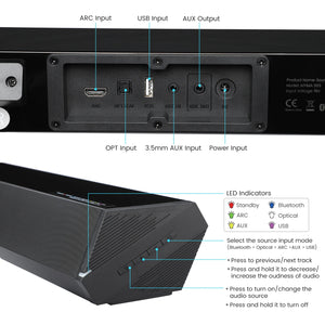 AIYIMA Bluetooth Speaker Portable Full Range Audio Speaker Wireless Soundbar TV Detachable Hifi Stereo Home Theater Soundbar