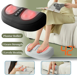 Foot Massager Electric Kneading Foot Hot Compress Machine for Body Plantar Fasciitis, Tendonitis, Built-in Rotation Function 1pc - Stereotech